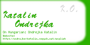 katalin ondrejka business card